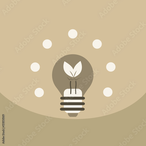 light save planet on ecology style lamp with leaf inside