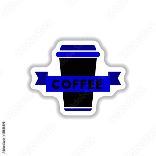 Label Frames and badges vector icon design collection coffee emblem coffee to go