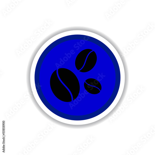 Label Frames and badges vector icon design collection coffee emblem sign of coffee beans