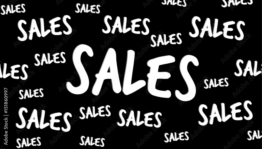 Obraz premium Hand-drawn sales text
