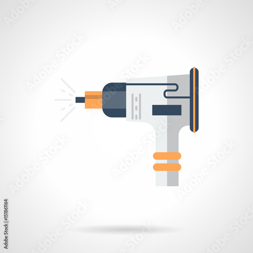 Obraz na płótnie Metal sandblasting flat color vector icon w salonie