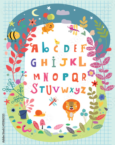  cheerful children's alphabet