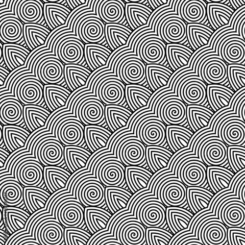 Design seamless monochrome waving pattern