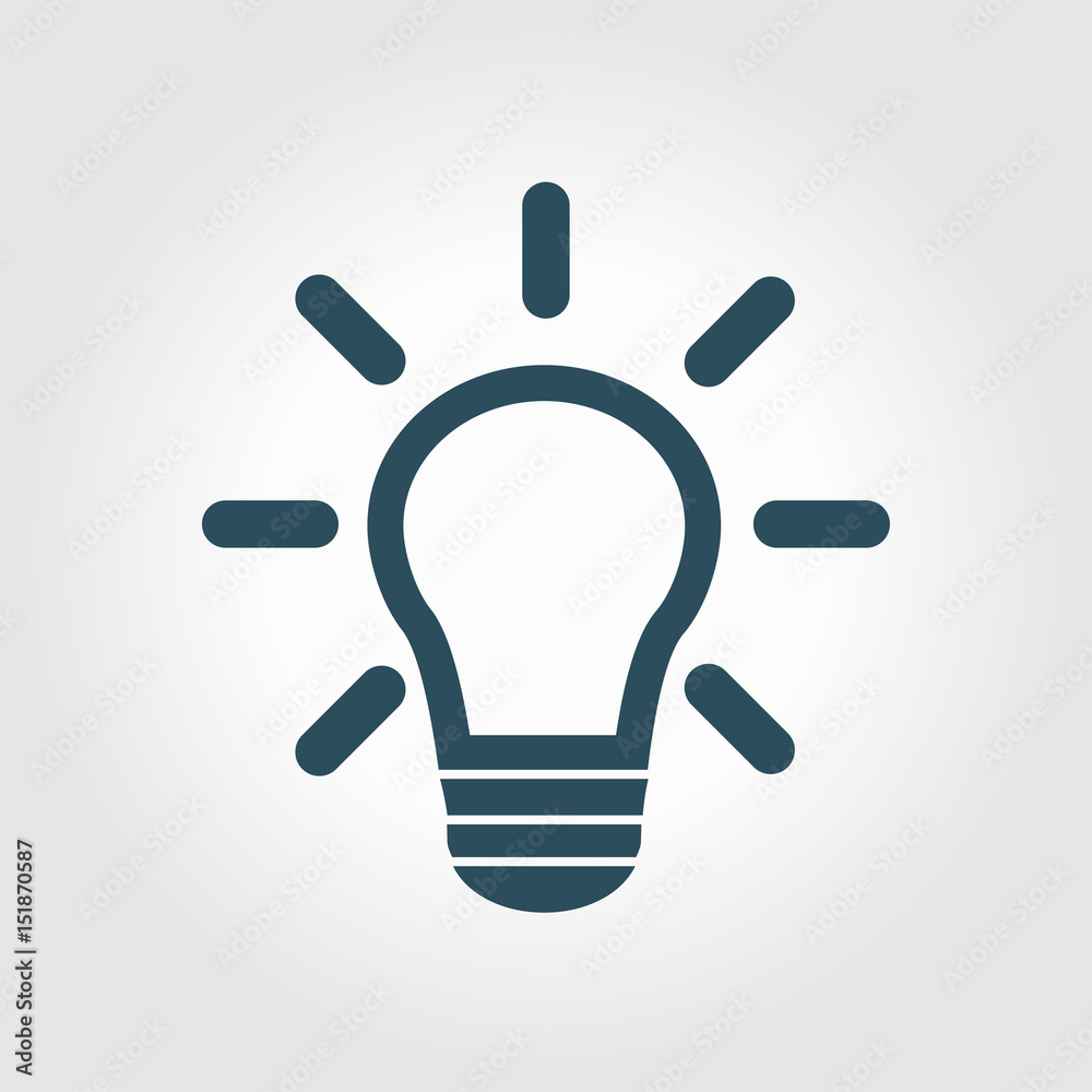 Fototapeta premium Light lamp sign icon. Idea symbol.Creative thinking and business idea.
