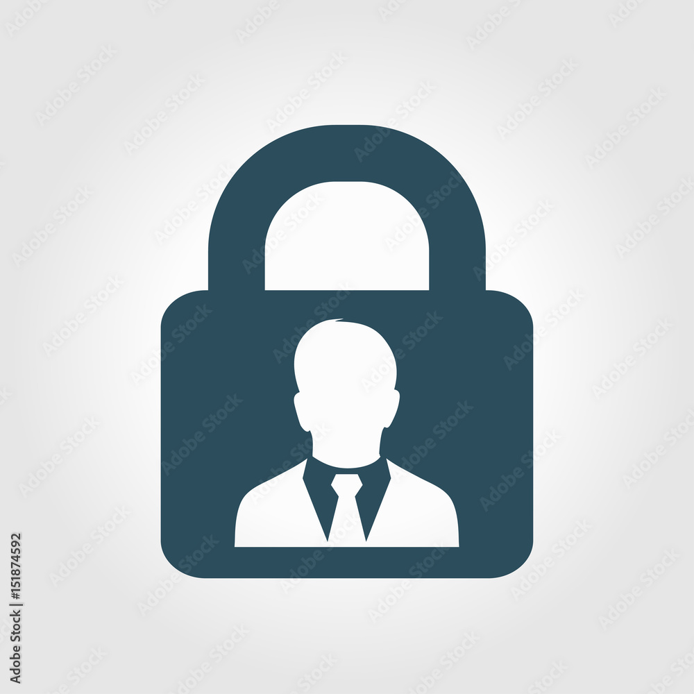 User login or authenticate icon. Flat design style. User login or authenticate icon. Flat design style.