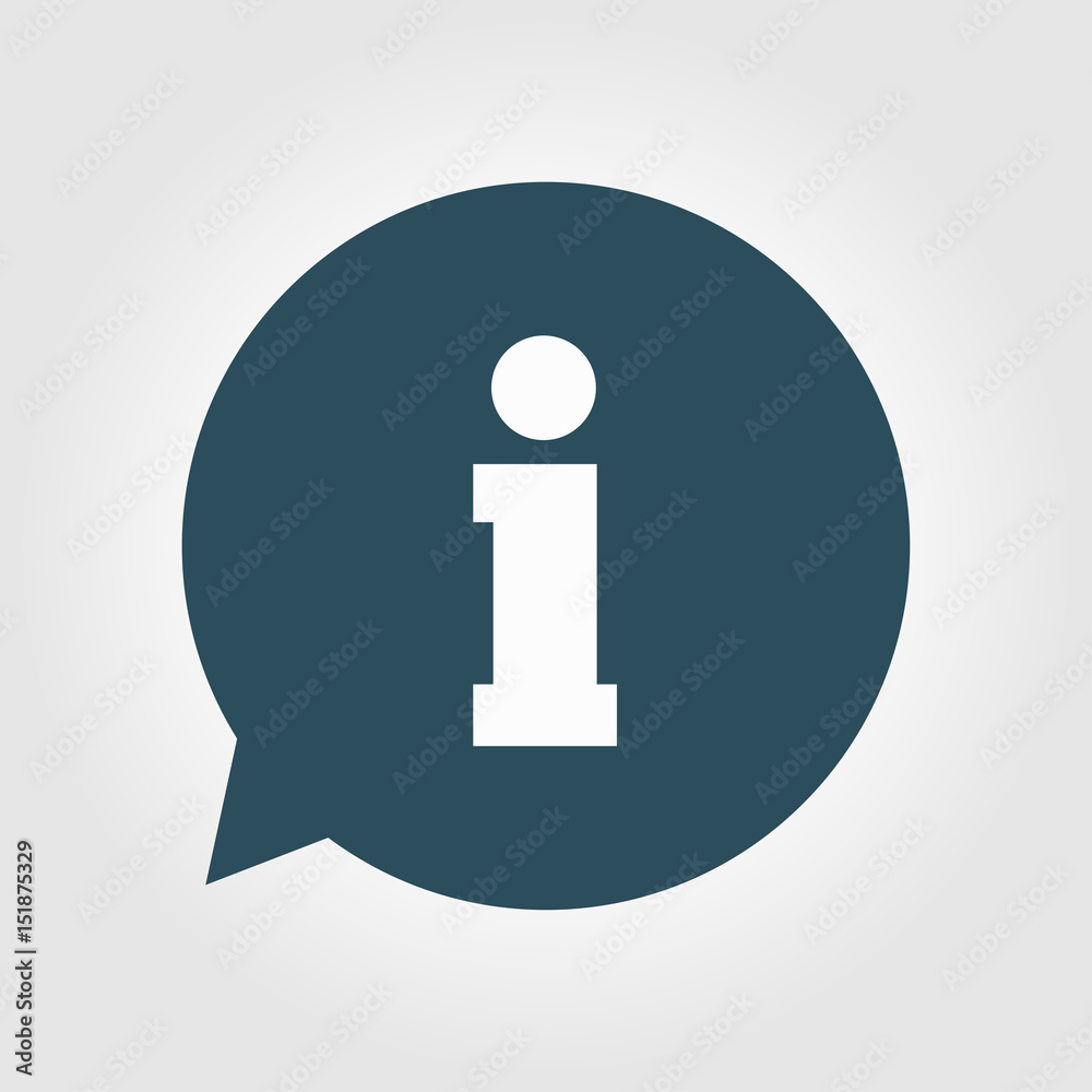 Info speech bubble symbol. Flat design style. Info speech bubble symbol. Flat design style.