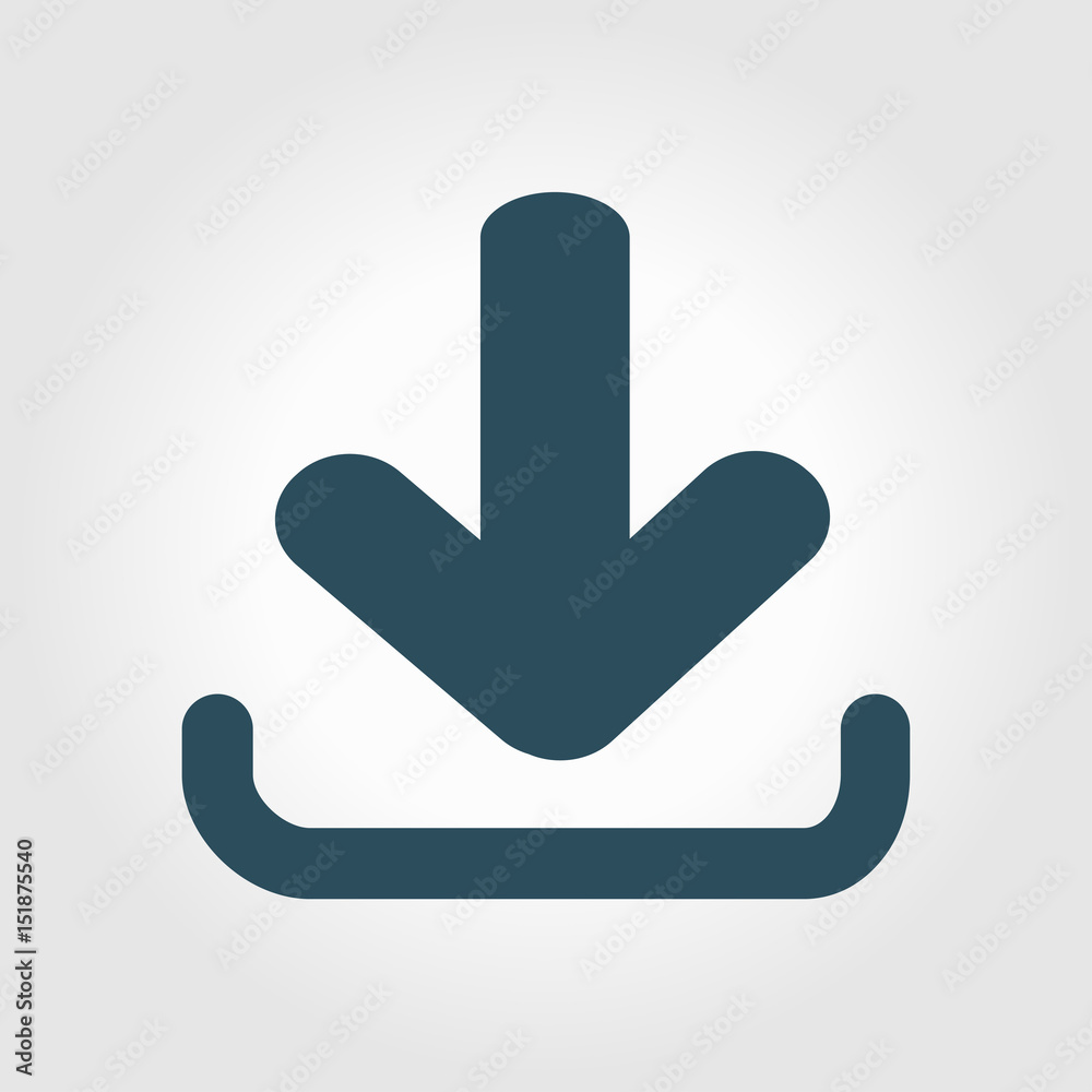 Download icon. Upload button. Flat design style. Download icon. Upload button. Flat design style.