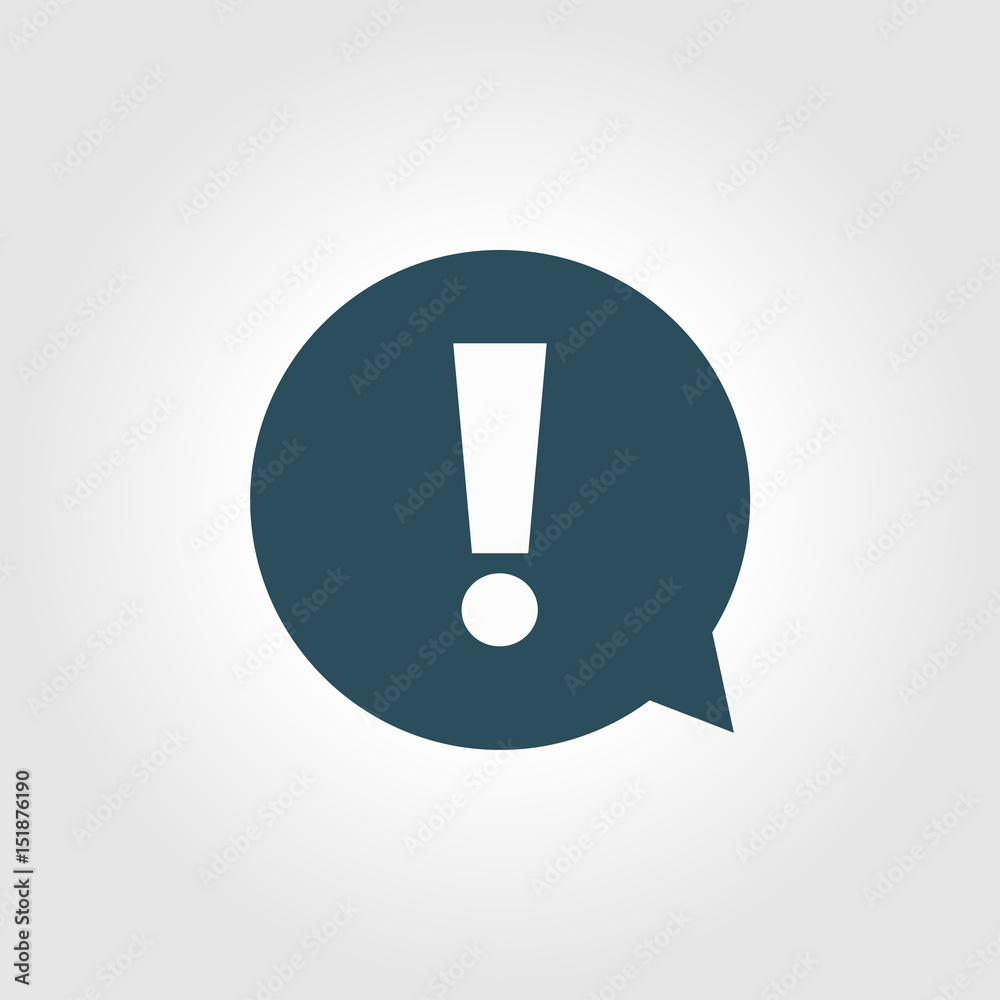 Exclamation mark. Hazard warning symbol. Flat design style. Vector. Exclamation mark. Hazard warning symbol. Flat design style. Vector.