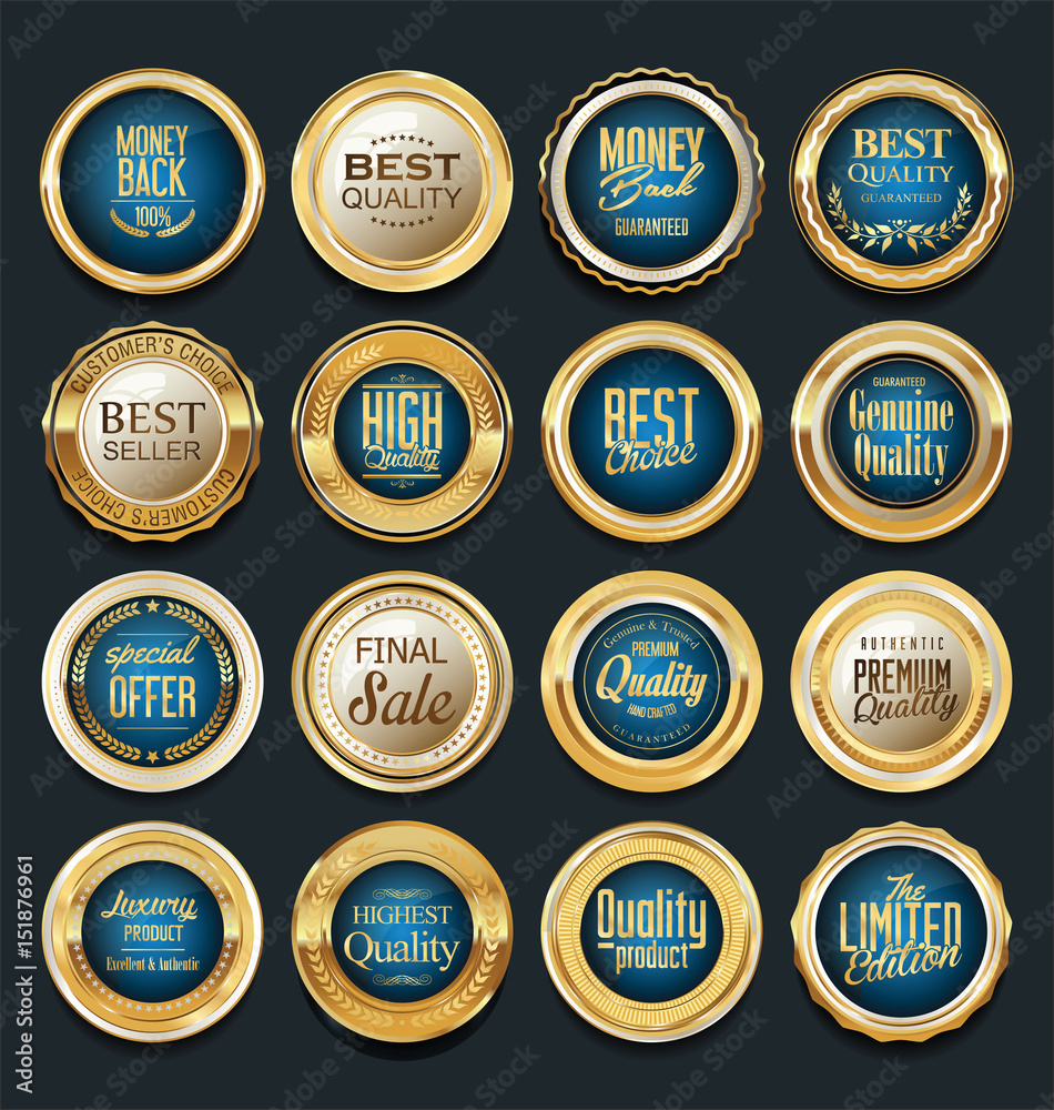 Luxury golden design elements collection Luxury golden design elements collection