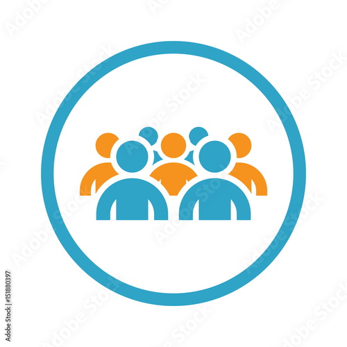 Groupe of People Icon. Business Concept. Flat Design.
