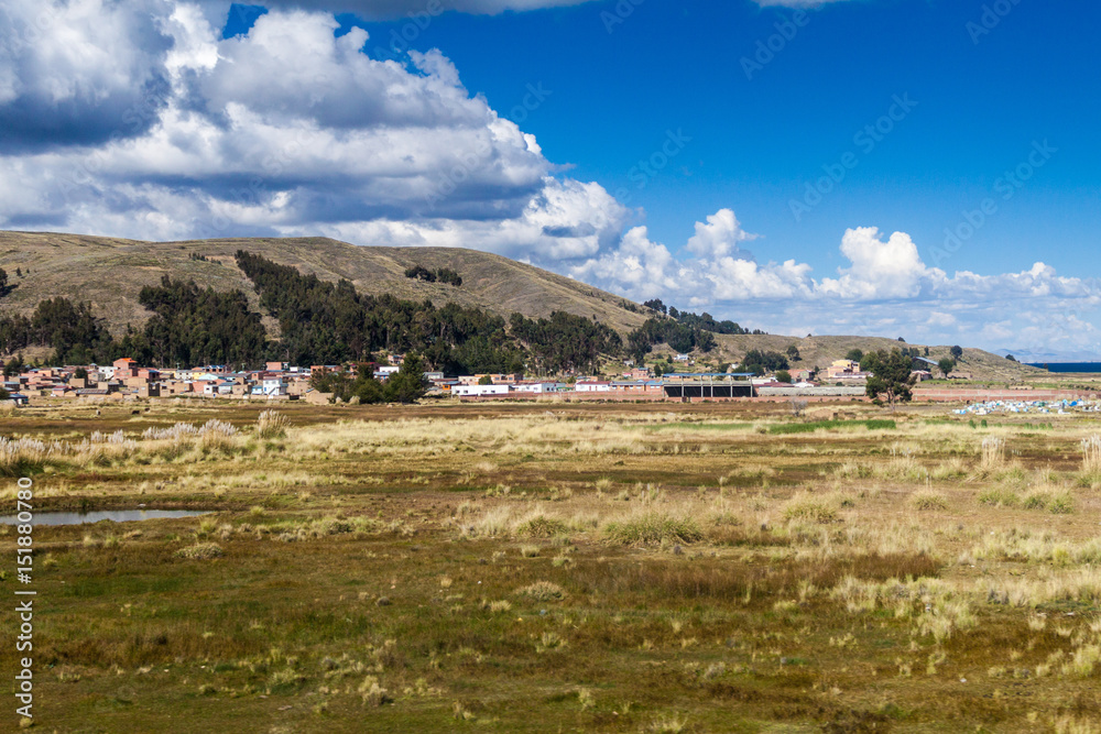 Landscape of Titicaca region of Bolivia