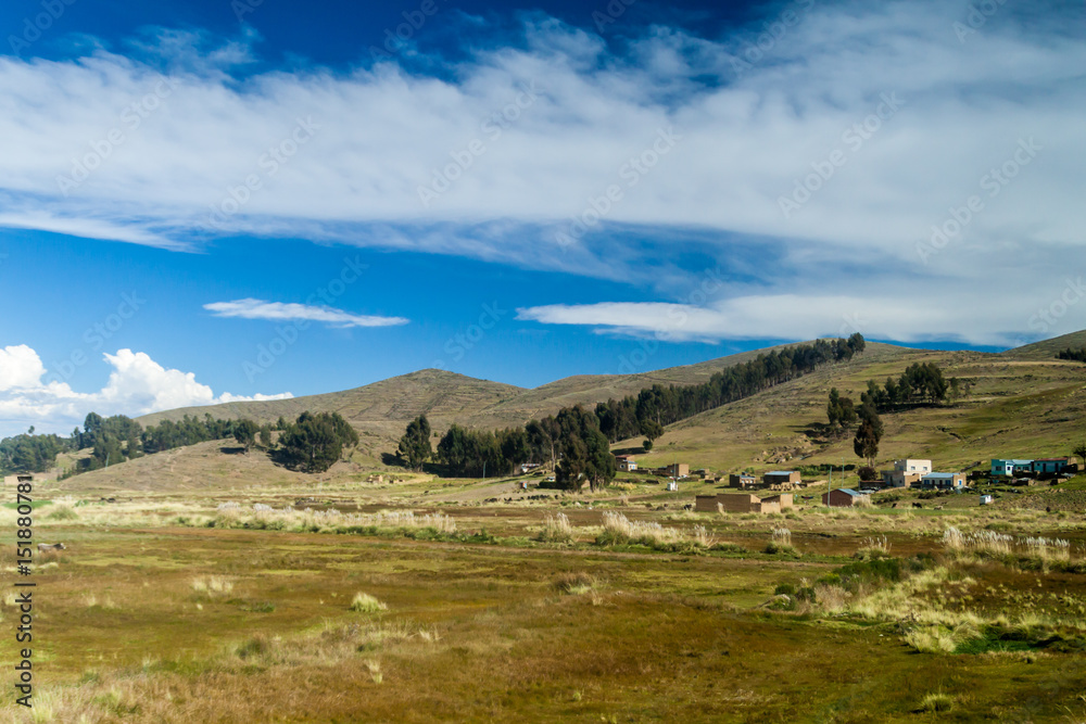 Landscape of Titicaca region of Bolivia Landscape of Titicaca region of Bolivia
