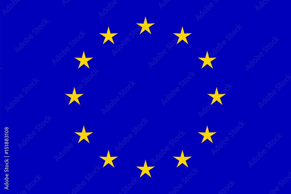European Union flag, vector.