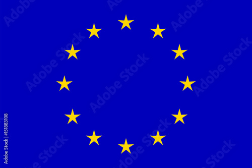 European Union flag, vector.