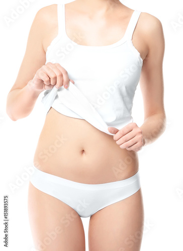 Beautiful young woman on wh...