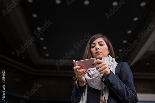 businesswoman texting