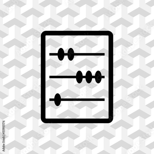 wooden abacus icon stock vector illustration flat design