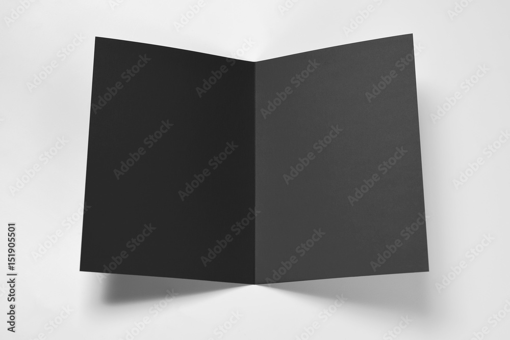 Open blank black card Open blank black card