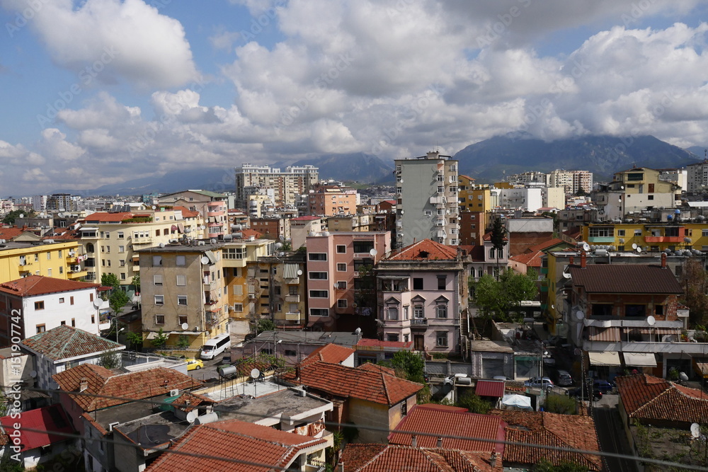  albanian city skyline