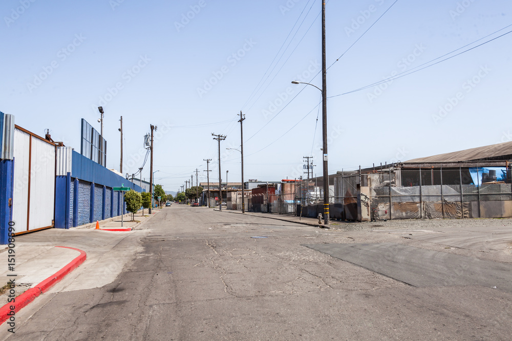 Empty industrial street
