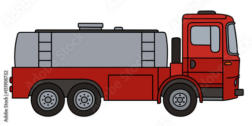 Red tank truck