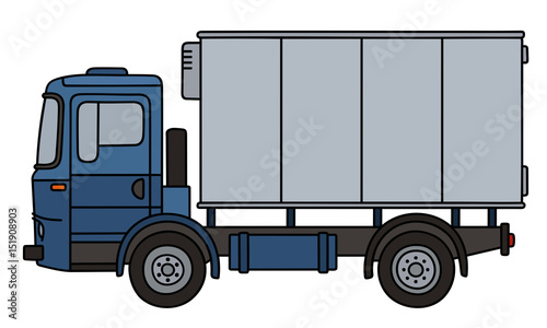 Blue cargo truck