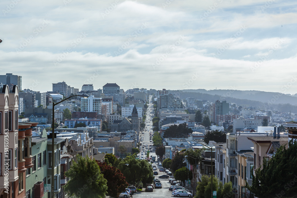 Hilltop view of San Francisco houses