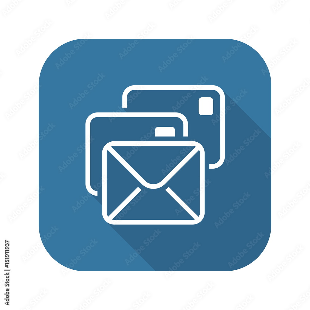 Correspondence Icon. Flat Design. Correspondence Icon. Flat Design.