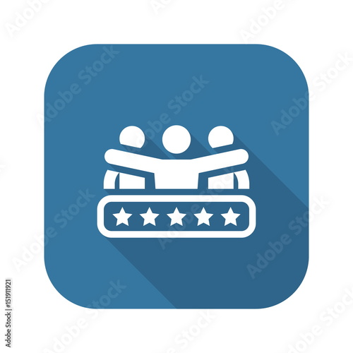 Client Satisfaction Icon. Flat Design.