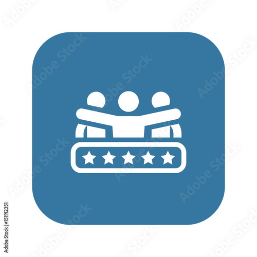 Client Satisfaction Icon. Flat Design.