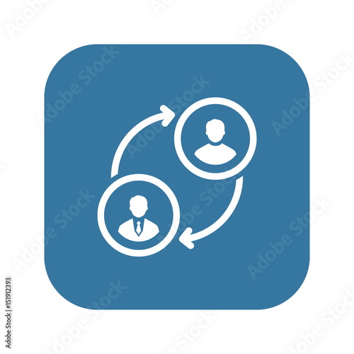 Retraining Icon. Business Concept. Flat Design.