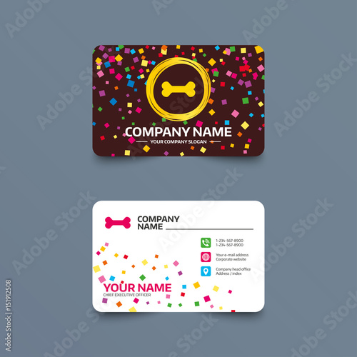 Dog bone sign icon. Pets food symbol.