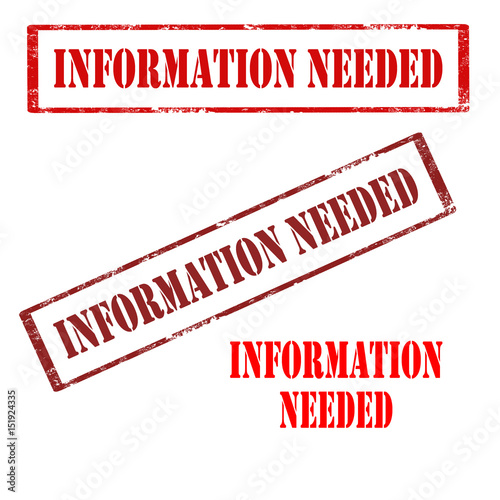 Information Needed-stamp