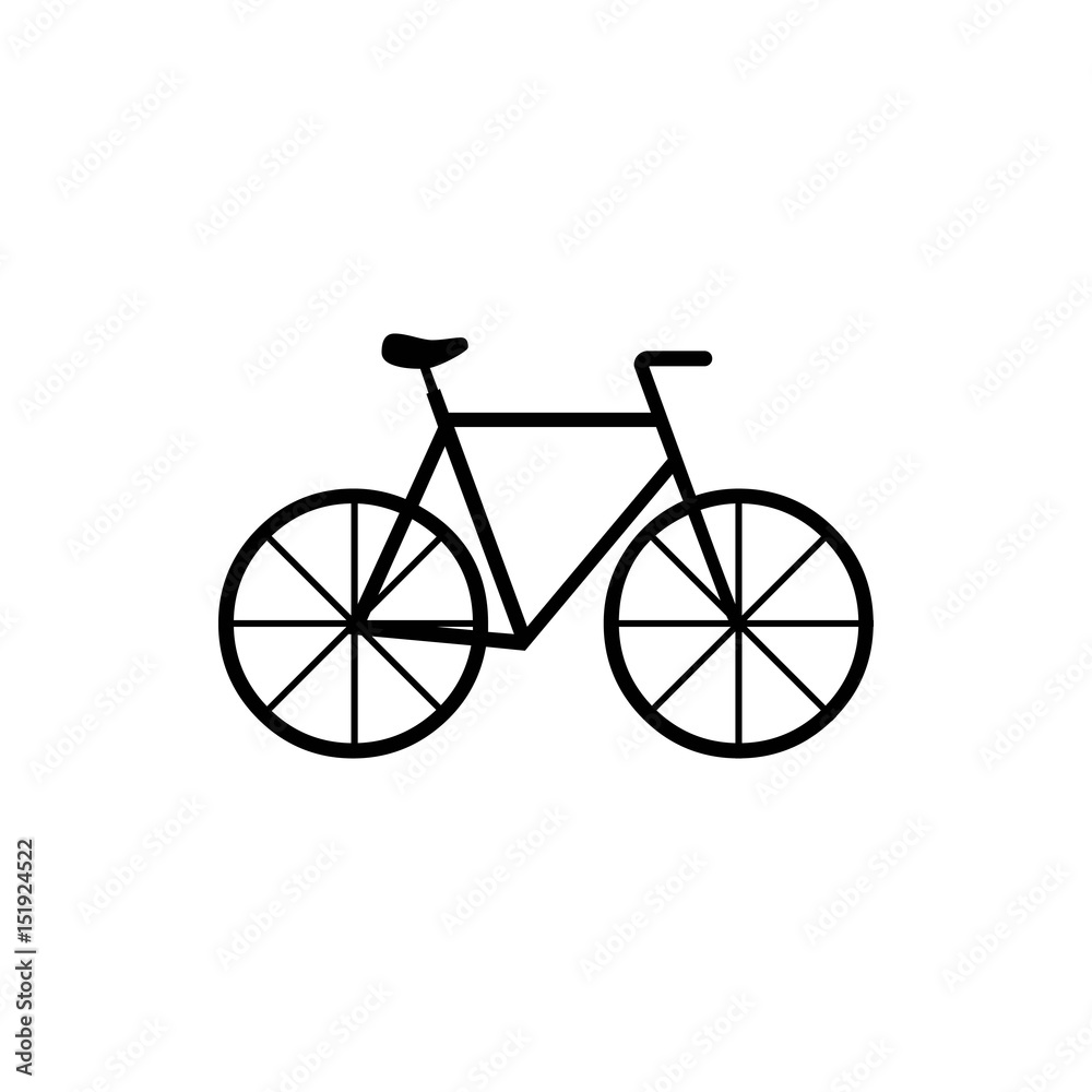 bike icon vector illustration. Flat design style