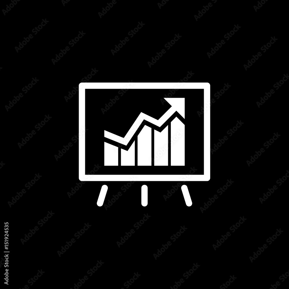 Presentation of Achievements Icon. Business Concept. Flat Design Presentation of Achievements Icon. Business Concept. Flat Design