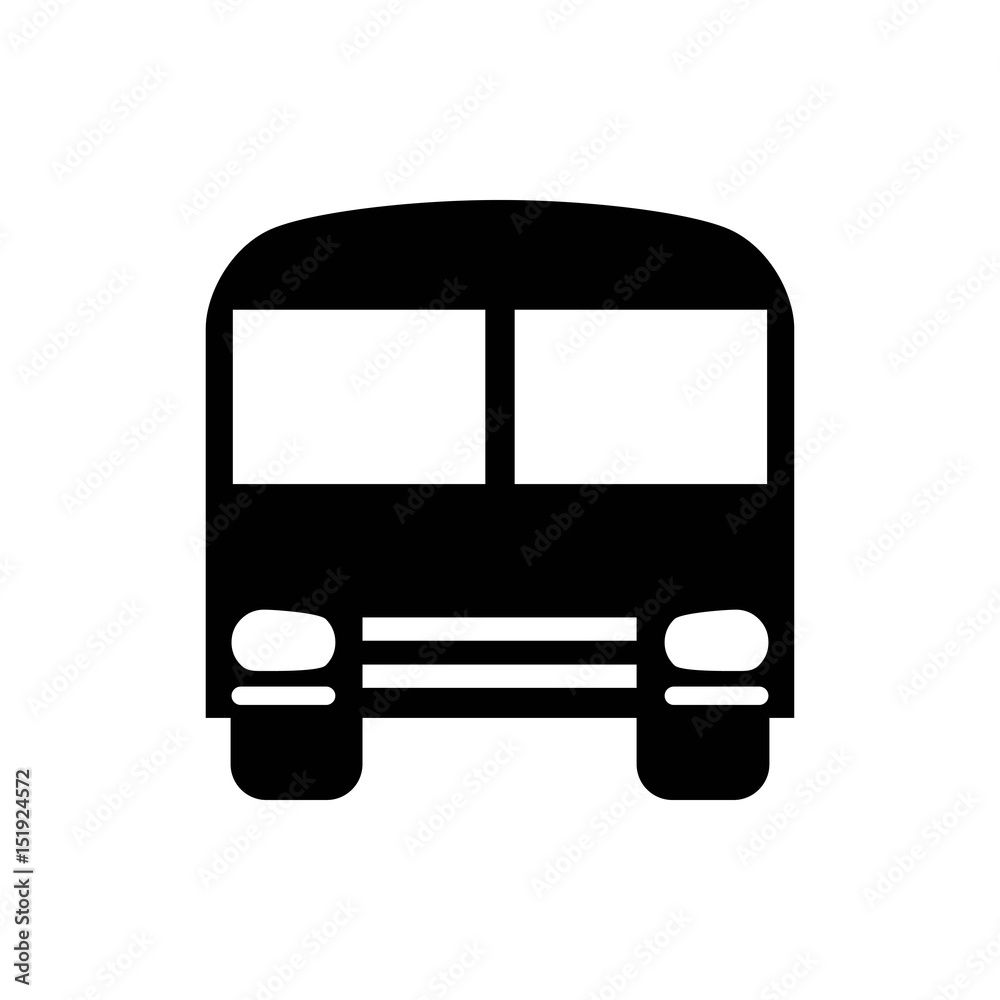 bus icon vector illustration. Flat design style