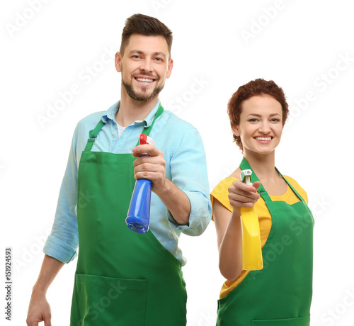 Couple with detergents on w...