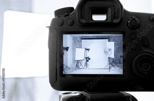 Empty photo studio interior...