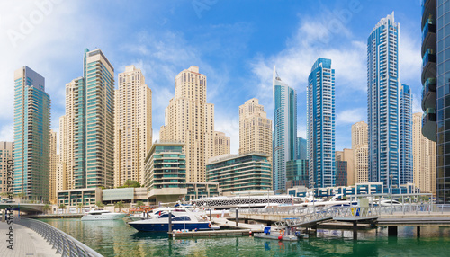 Dubai - The Marina and yachts.