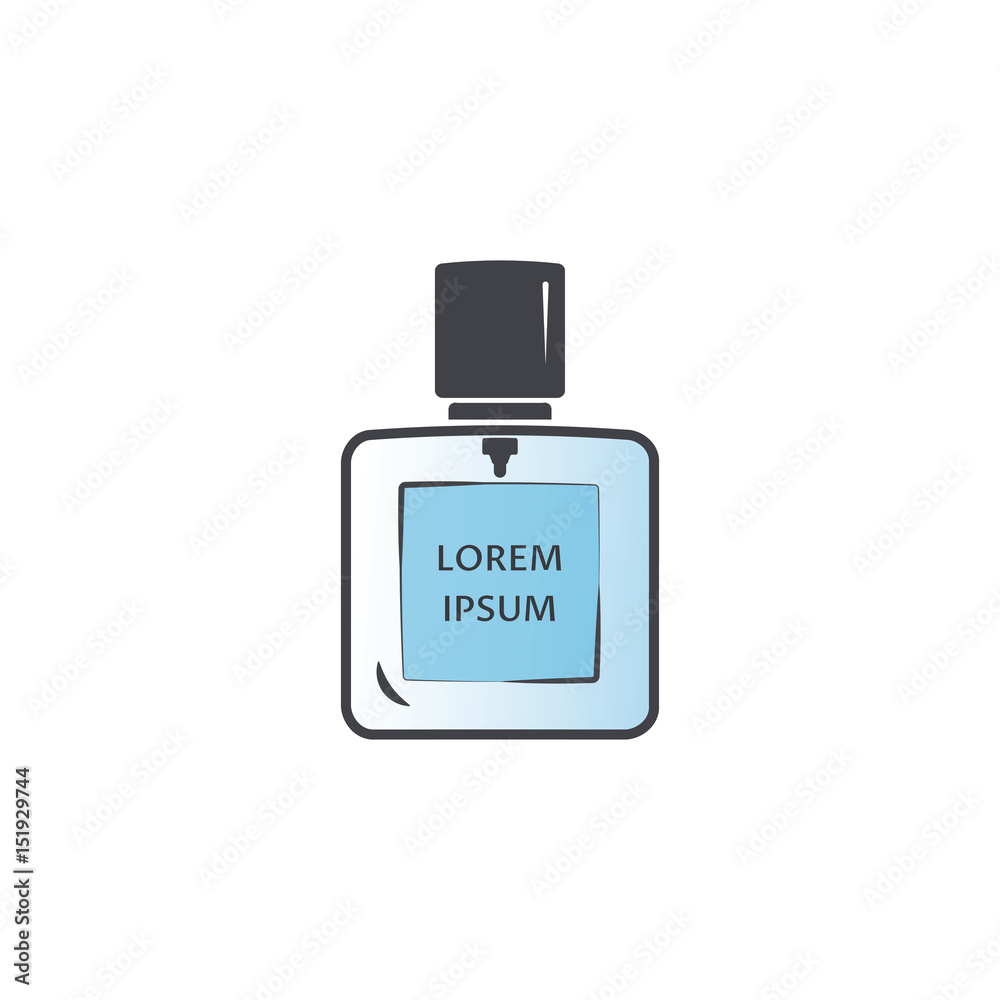 perfume isolated logotype on white background