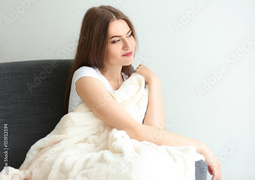 Beautiful young woman resti...