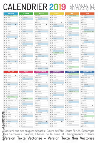 Calendrier 2019