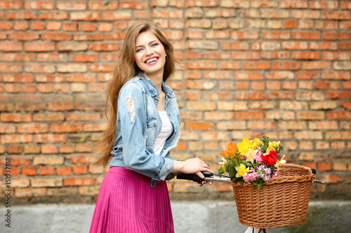 Young smiling girl standing...