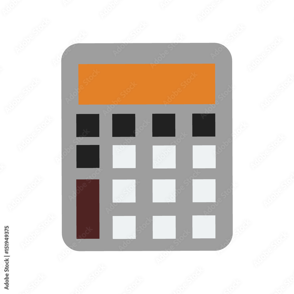 Mathematics business calculator technology vector icon electronic financial display design school sign Mathematics business calculator technology vector icon electronic financial display design school sign