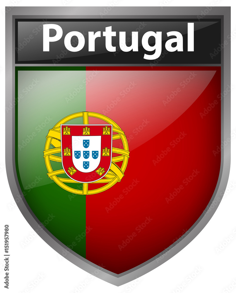Badge design for flag of Portugal