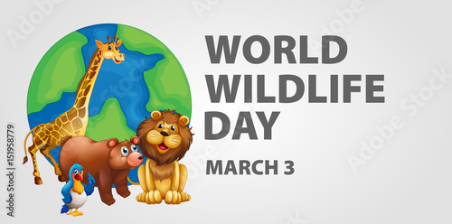 Poster design for world wildlife day © GraphicsRF