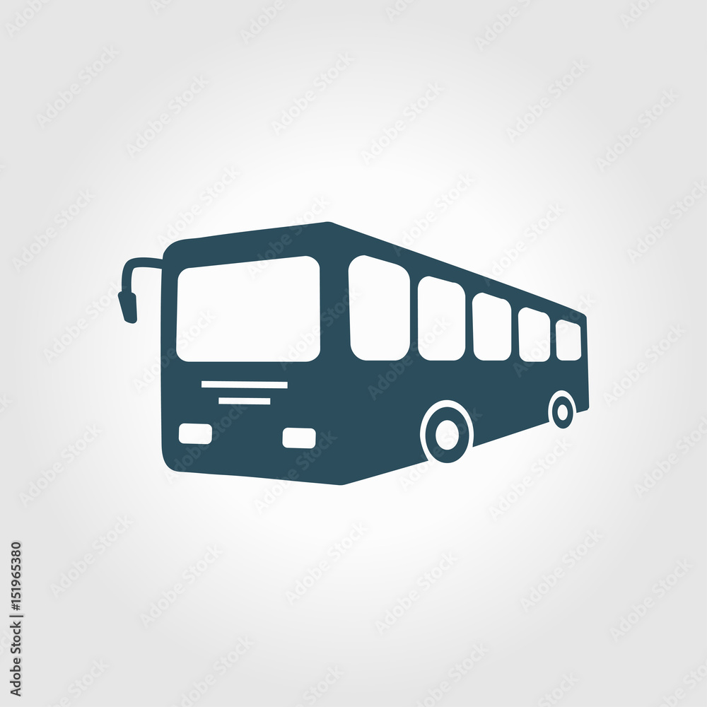 Bus sign icon. Public transport symbol. Flat design style. Bus sign icon. Public transport symbol. Flat design style.