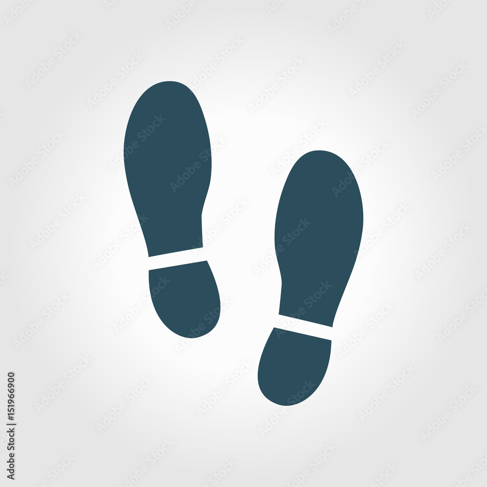 Black Imprint soles shoes icon. Flat design style. Black Imprint soles shoes icon. Flat design style.