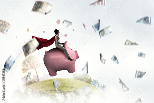 Schilderij op canvas Make your savings work for you