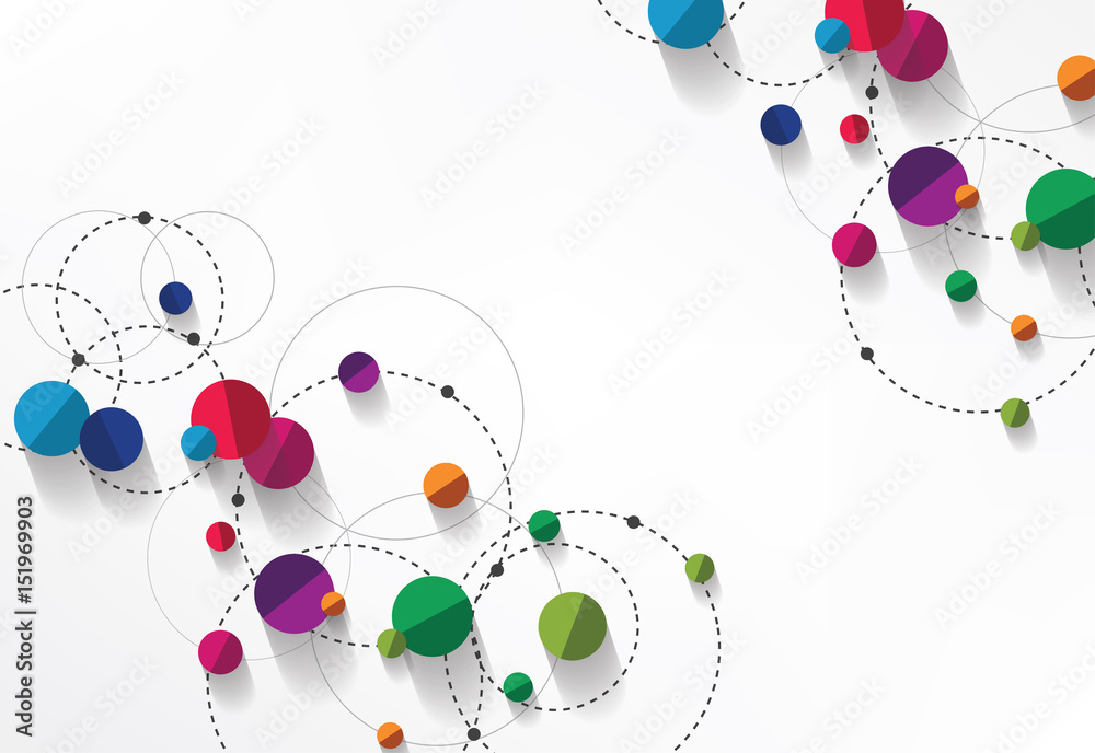 Overlapping Circles with Shadows Clean Background. Vector Illustration Overlapping Circles with Shadows Clean Background. Vector Illustration